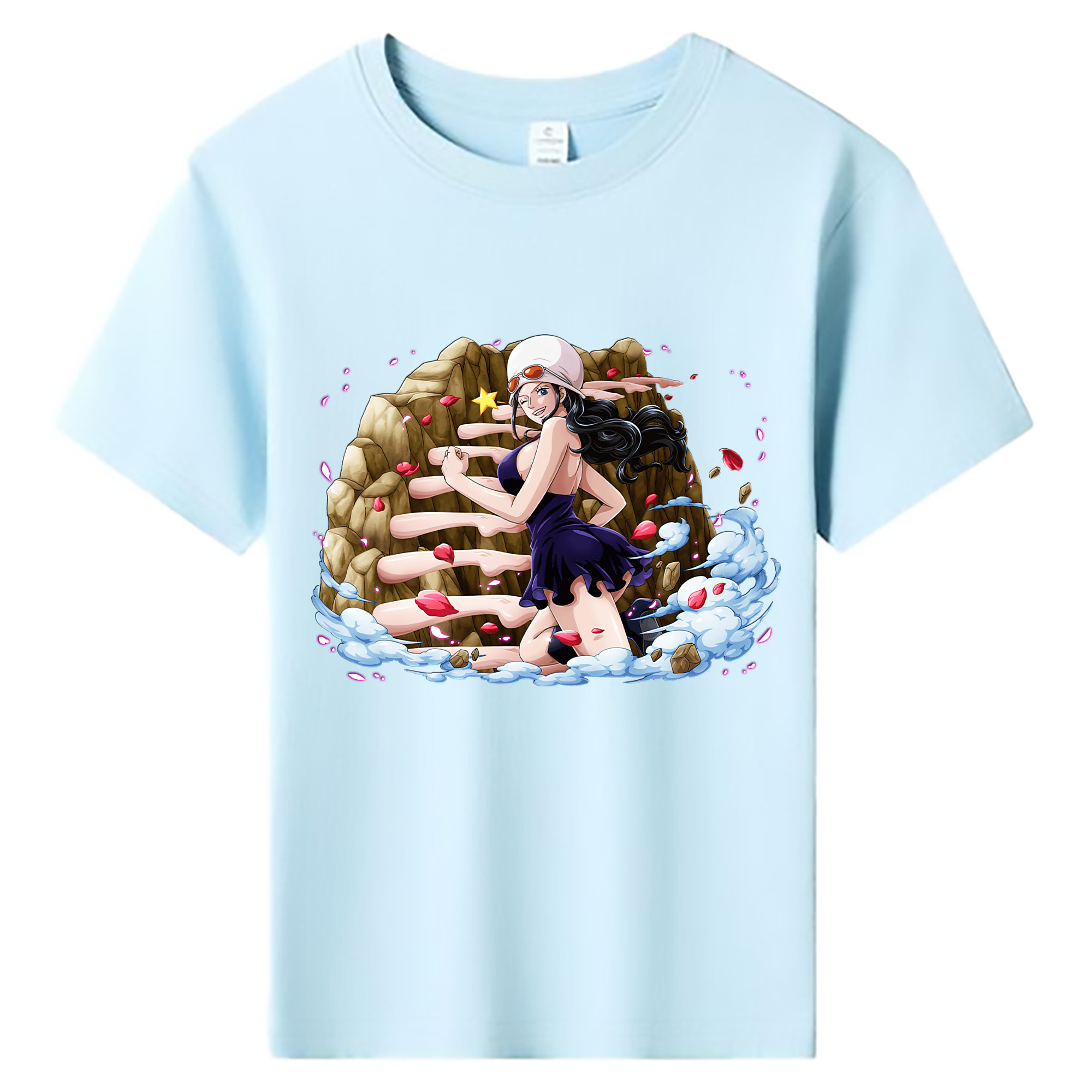 ワンピース ニコ・ロビン ONE PIECE Nico Robin 綿100％キッズTシャツ（フロントプリント）